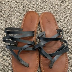 Black strappy sandals